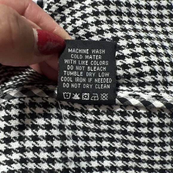 Velvet Heart Flannel Jacket Women’s Medium White Black Plaid Academia Heavy - Picture 11 of 14